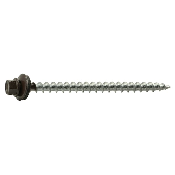 Buildright Self-Drilling Screw, #10 x 3 in, Painted Steel Flange Hex Head External Hex Drive, 50 PK 51843 - main